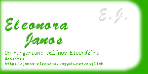 eleonora janos business card
